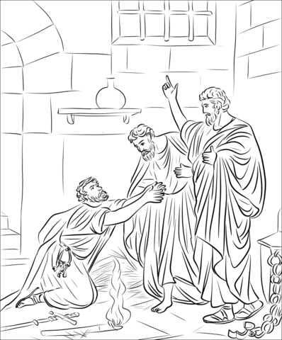 Philippian Jailer Coloring Page